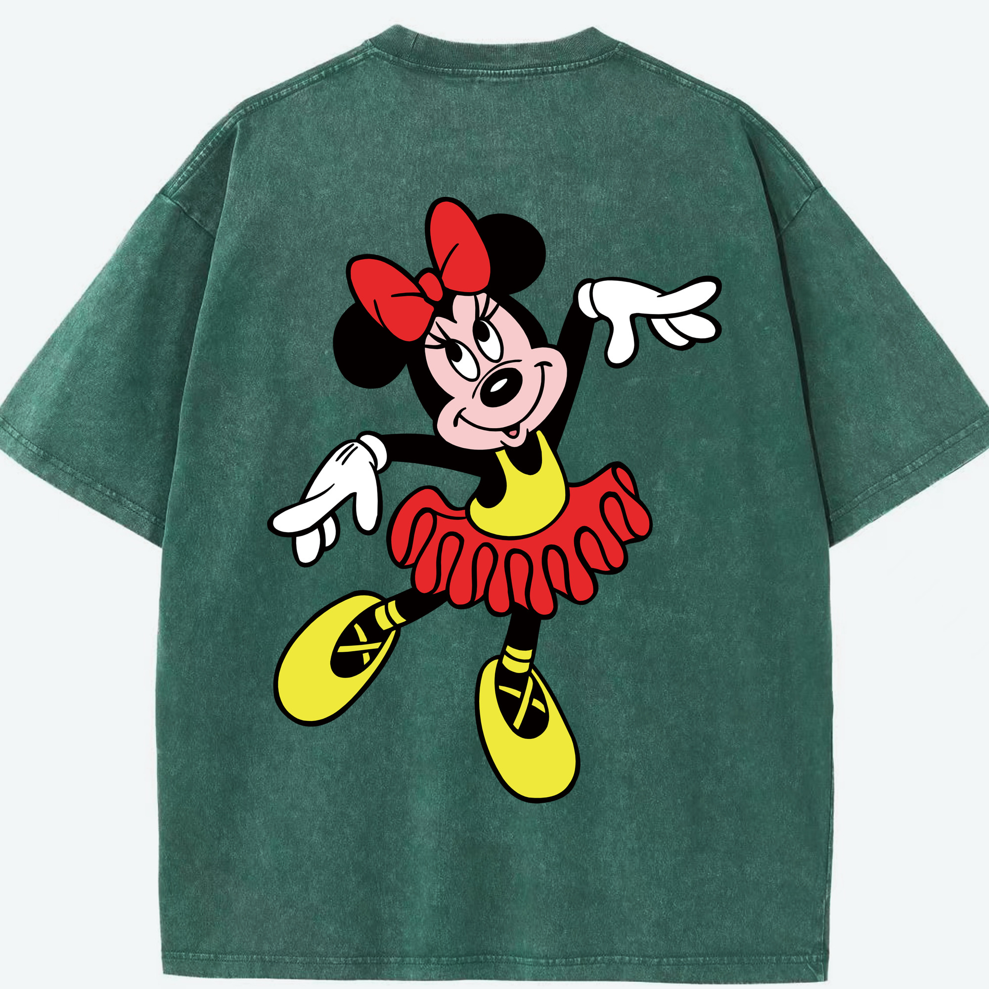 （画像用） ミッキーマウス Mickey Mouse 綿100% ヴィンテージ風 半袖Tシャツ（背面プリント）